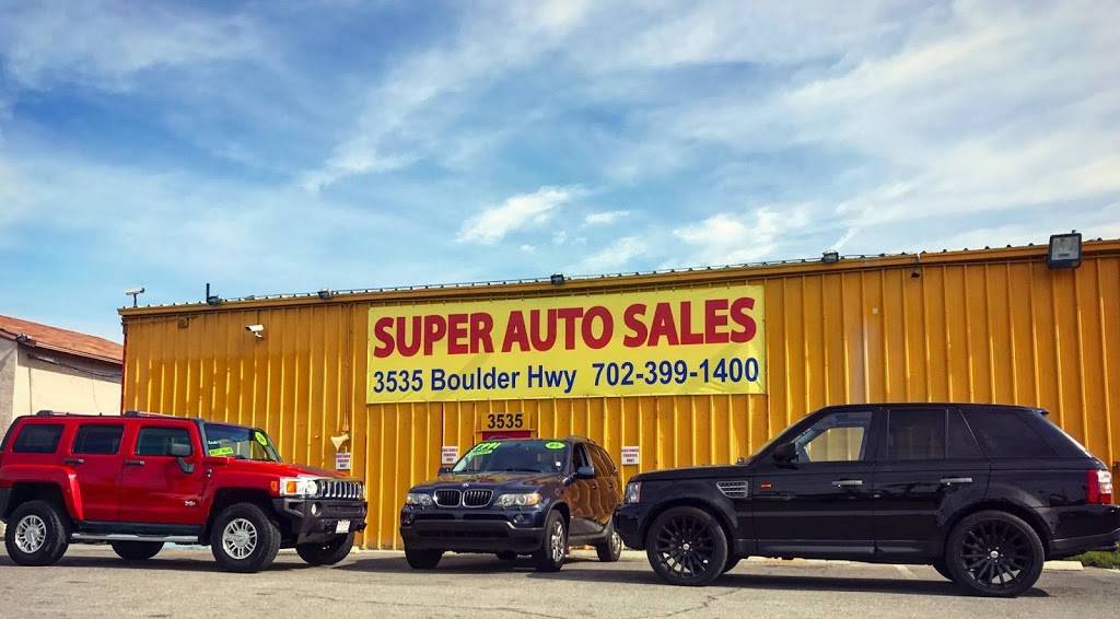 Super Auto Sales | 3535 Boulder Hwy, Las Vegas, NV 89121, USA | Phone: (702) 399-1400