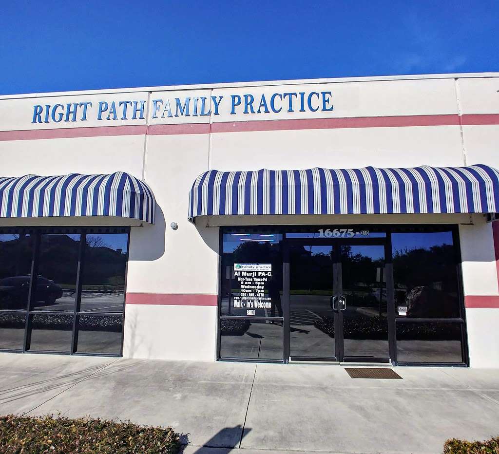 Right Path Family Practice | 16675 Huebner Rd Bldg 2 Ste 210, San Antonio, TX 78248, USA | Phone: (210) 201-0511