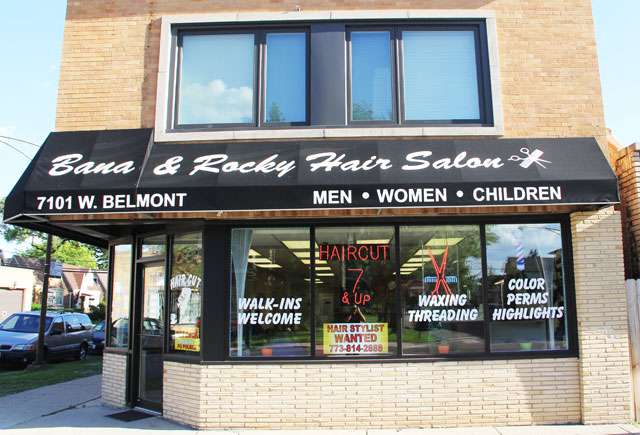 Bana & Rocky Hair Salon | 7101 W Belmont Ave, Chicago, IL 60634, USA | Phone: (773) 428-2060