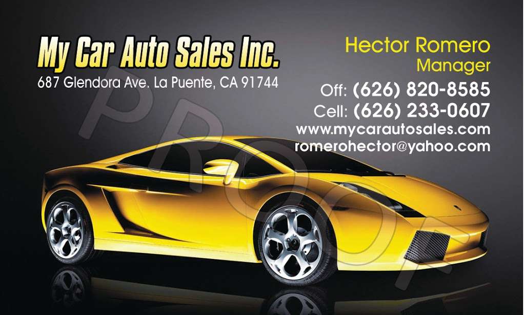 My Car Auto Sales Inc. | 687 Glendora Ave, La Puente, CA 91744, USA | Phone: (626) 820-8585