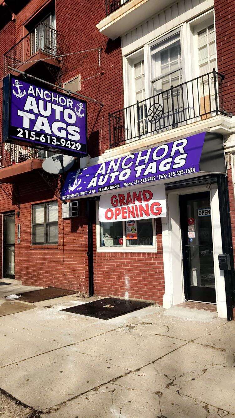 Anchor Auto Tags | 1st Front, 5235 Oxford Ave, Philadelphia, PA 19124, USA | Phone: (215) 613-9429