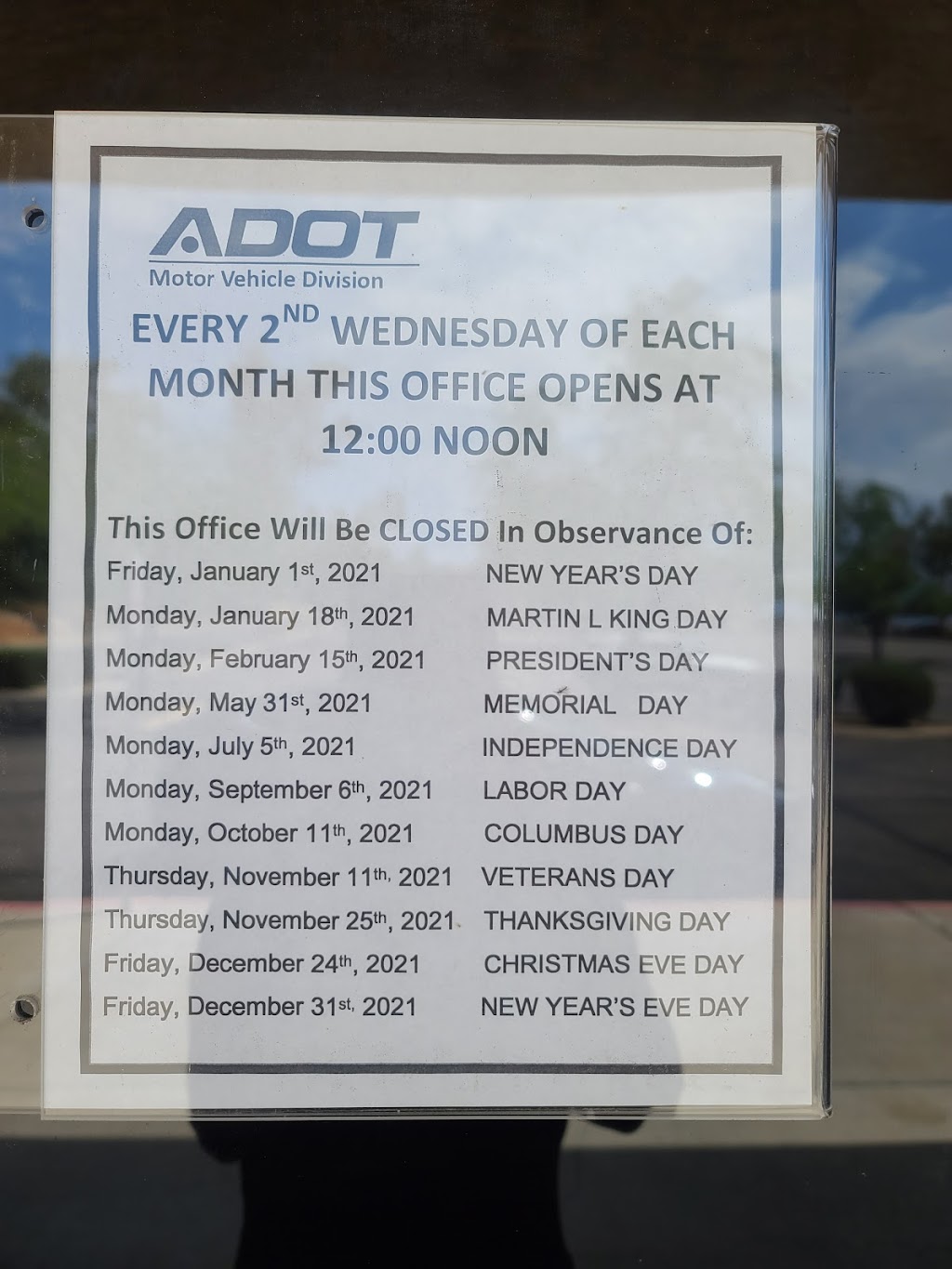 Arizona Department of Transportation Motor Vehicle Division | 130 W Duval Mine Rd Ste 150, Green Valley, AZ 85614, USA | Phone: (602) 255-0072