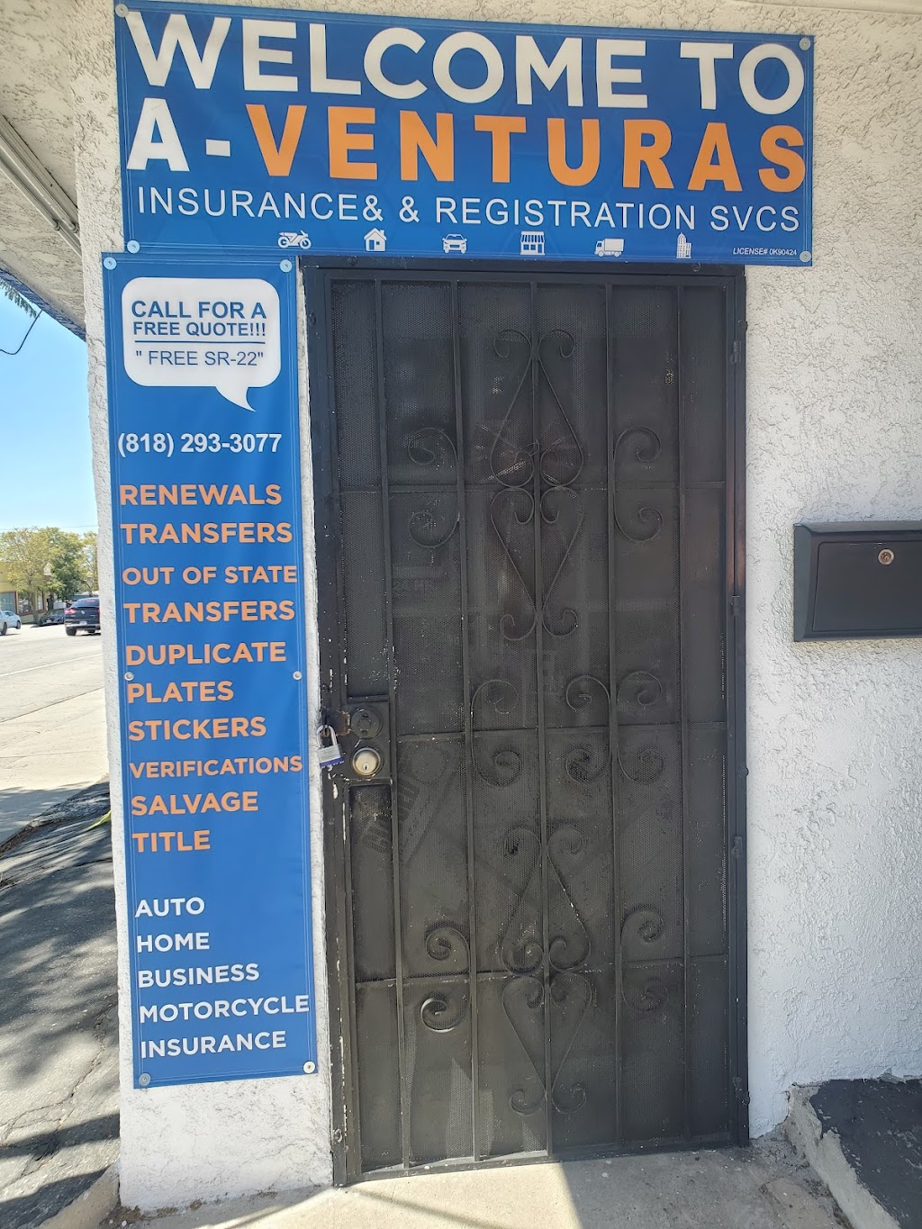 A-VENTURAS INSURANCE AND REGISTRATION SVCS | 7529 Foothill Blvd, Tujunga, CA 91042, USA | Phone: (818) 293-3077