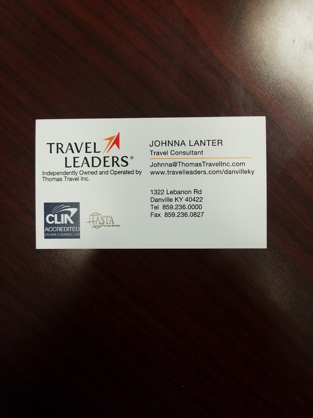 Travel Leaders Thomas Travel | 1043 Ben Ali Dr, Danville, KY 40422, USA | Phone: (859) 236-0000