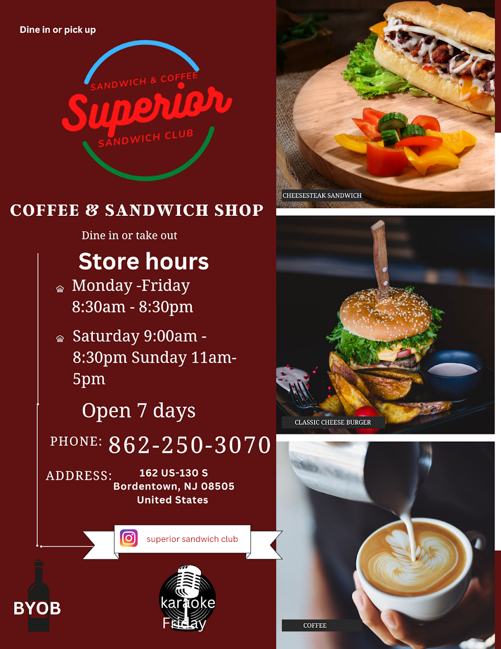 Superior Sandwich Club | 162 US-130, Bordentown, NJ 08505, USA | Phone: (862) 250-3070