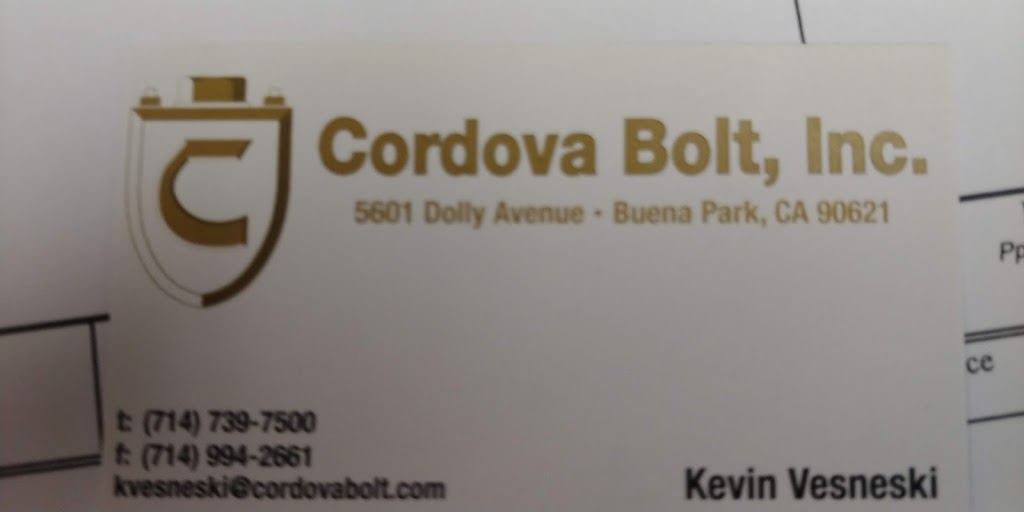 Cordova Bolt, Inc. | 5601 Dolly Ave, Buena Park, CA 90621, USA | Phone: (714) 739-7500