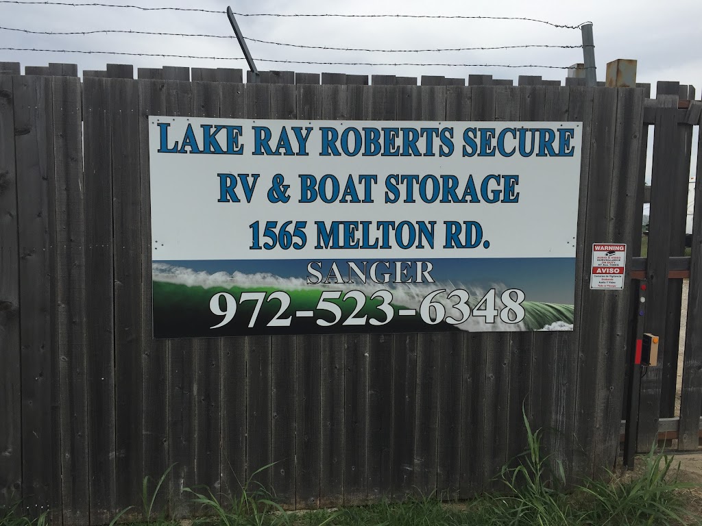 Lake Ray Roberts RV & Boat Storage | 1565 Melton Rd, Sanger, TX 76266, USA | Phone: (972) 523-6348