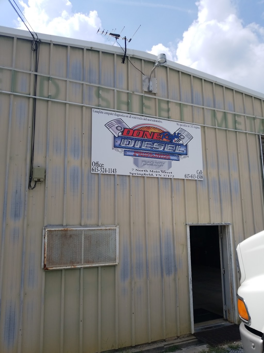 Done Right Diesel | 7 N Main St, Springfield, TN 37172, USA | Phone: (615) 985-2474