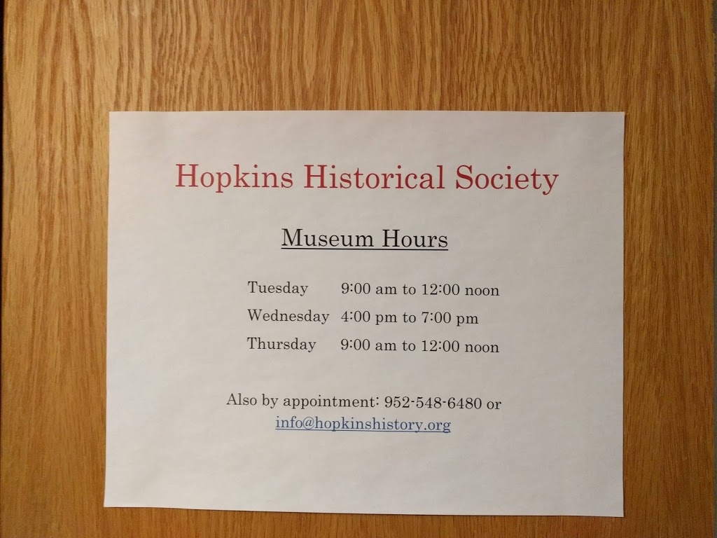 Hopkins Historical Society | 33 14th Ave N, Hopkins, MN 55343 | Phone: (952) 548-6480