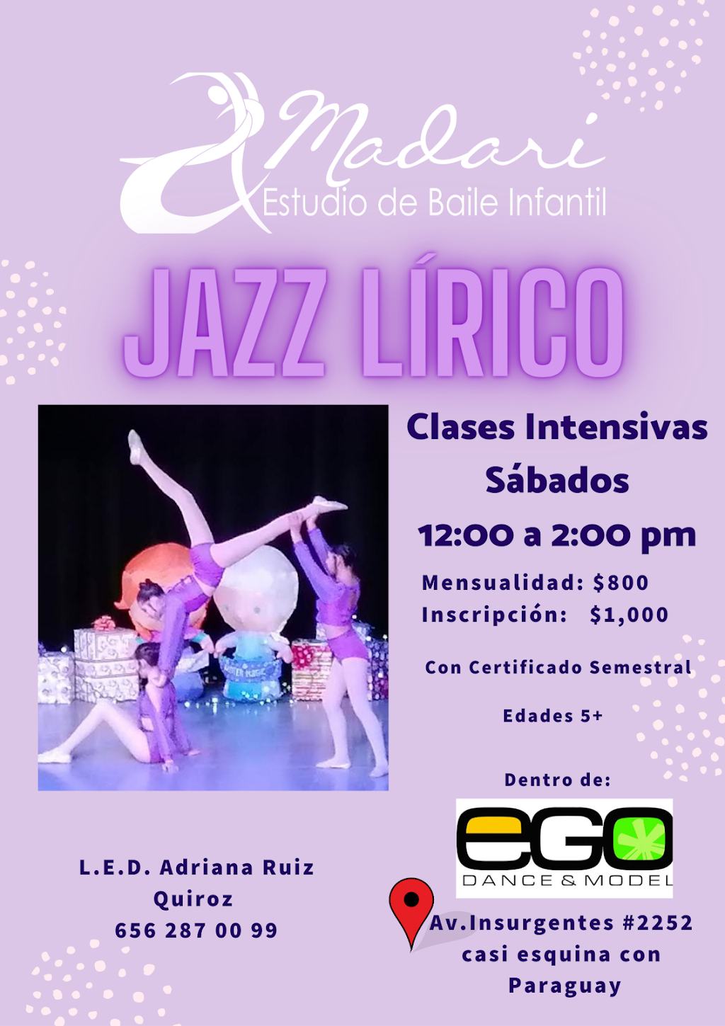 Madari Academia De Danza Infantil | Av. de los Insurgentes, El Barreal, 32040 Cd Juárez, Chih., Mexico | Phone: 656 287 0099