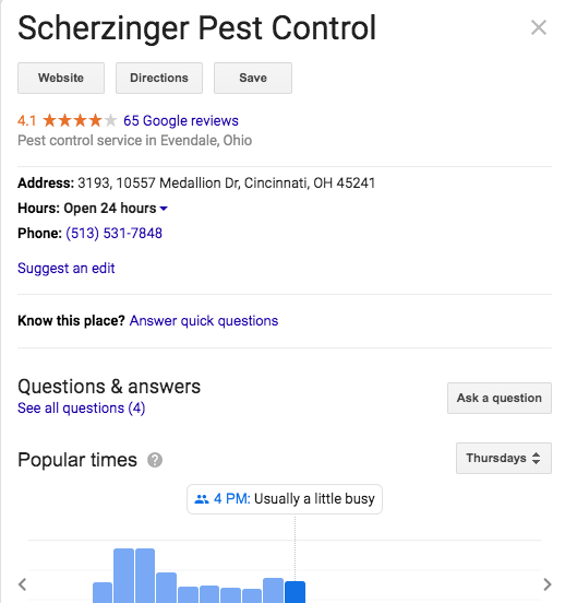 Scherzinger Pest Control | 10557 Medallion Dr, Cincinnati, OH 45241, USA | Phone: (513) 531-7848