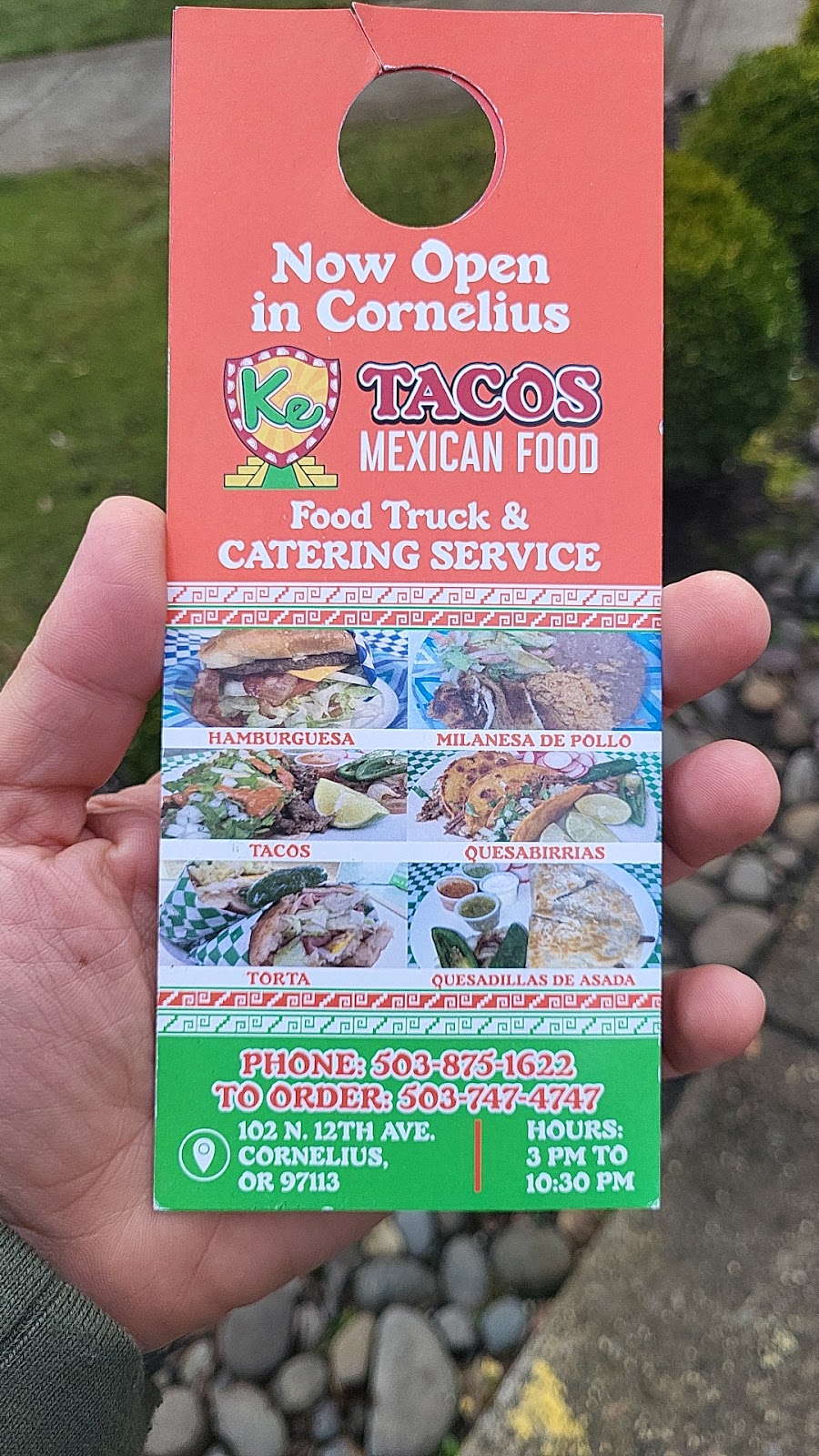 Ke tacos | 102 N 12th Ave St, Cornelius, OR 97113, USA | Phone: (503) 875-1622