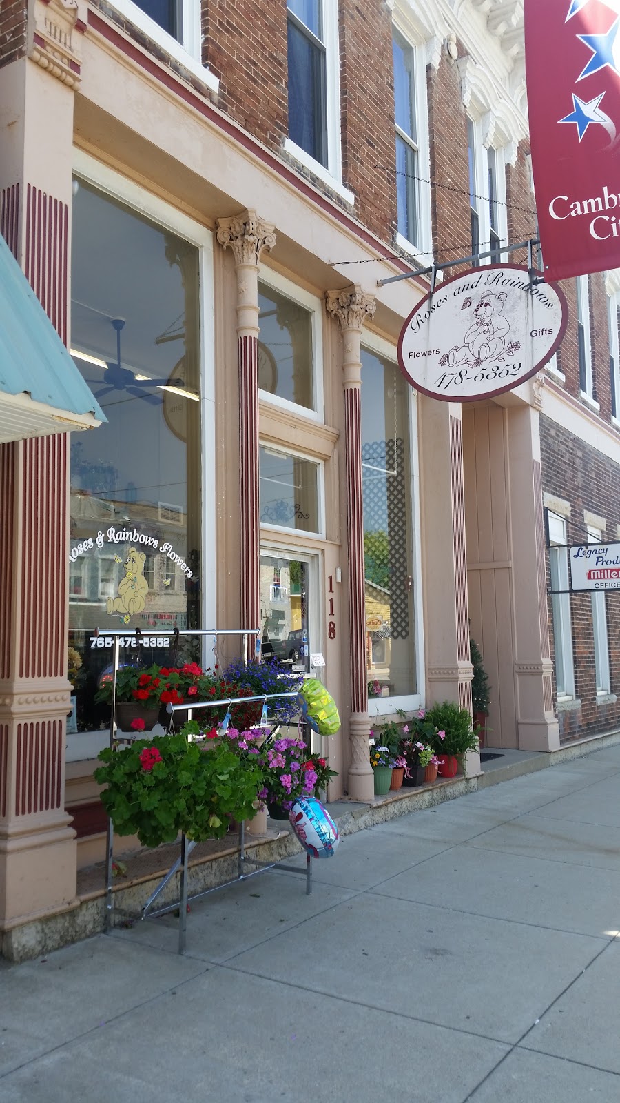 Roses & Rainbows Flowers Gifts | 118 W Main St, Cambridge City, IN 47327, USA | Phone: (765) 478-5352