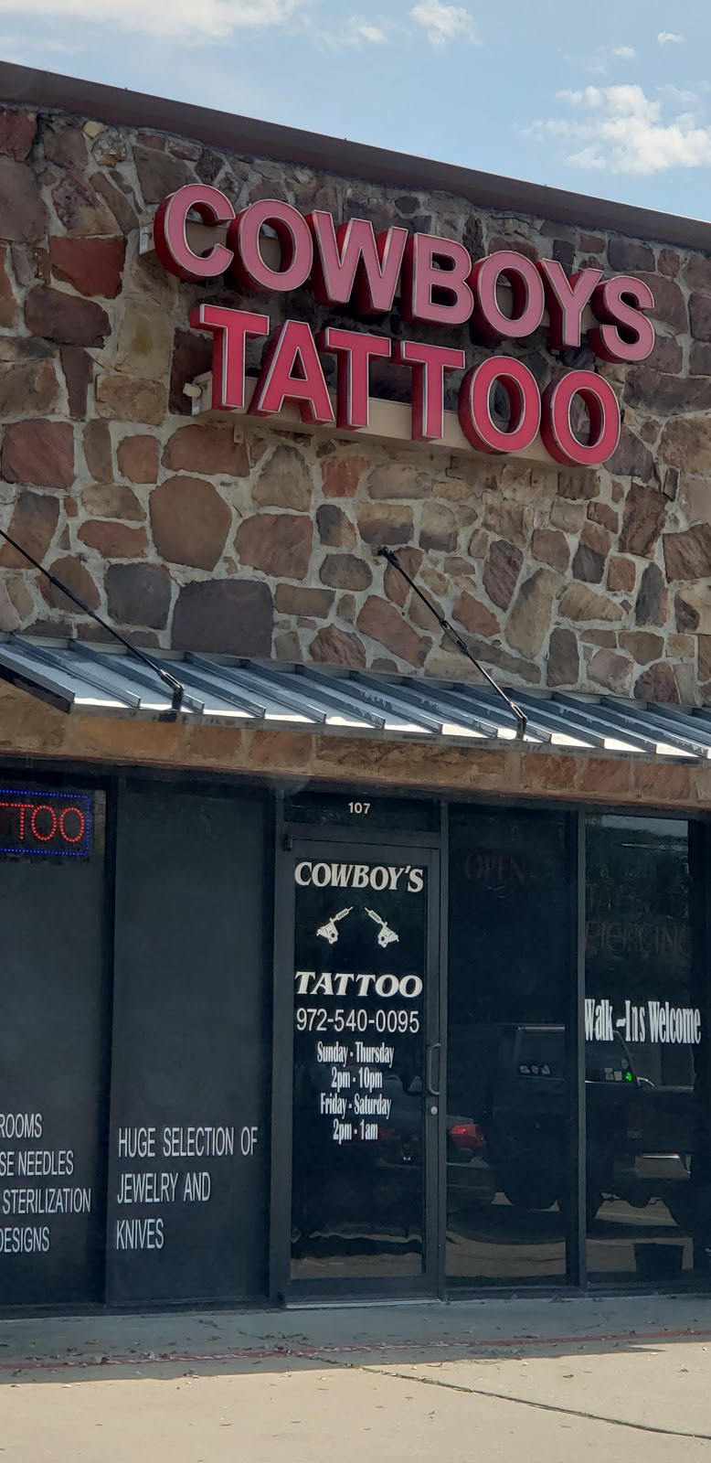 Cowboys Tattoo | 330 Industrial Blvd #107, McKinney, TX 75069, USA | Phone: (972) 540-0095