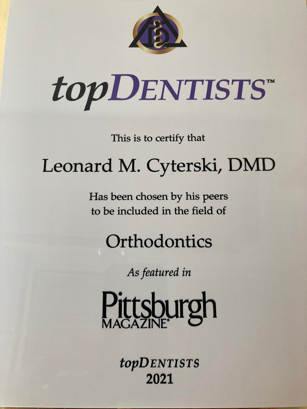 Cyterski Orthodontics DMD | 4485 William Flinn Hwy, Allison Park, PA 15101, USA | Phone: (412) 492-8700