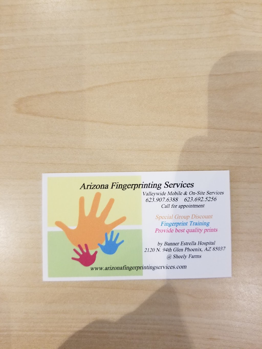 Arizona Fingerprinting Services | 2120 N 94th Glen, Phoenix, AZ 85037, USA | Phone: (623) 692-5256