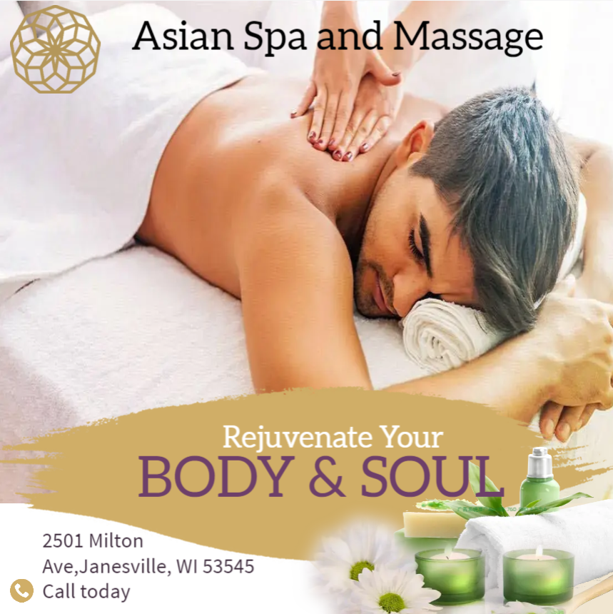 Asian Spa & Massage | 2501 Milton Ave, Janesville, WI 53545, USA | Phone: (608) 563-5378