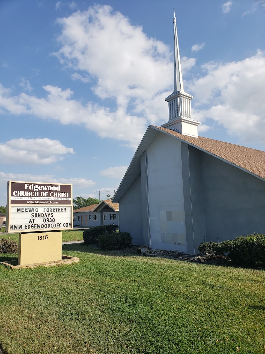 Church of Christ-Edgewood | 1815 E Edgewood Dr, Lakeland, FL 33803, USA | Phone: (863) 688-1420