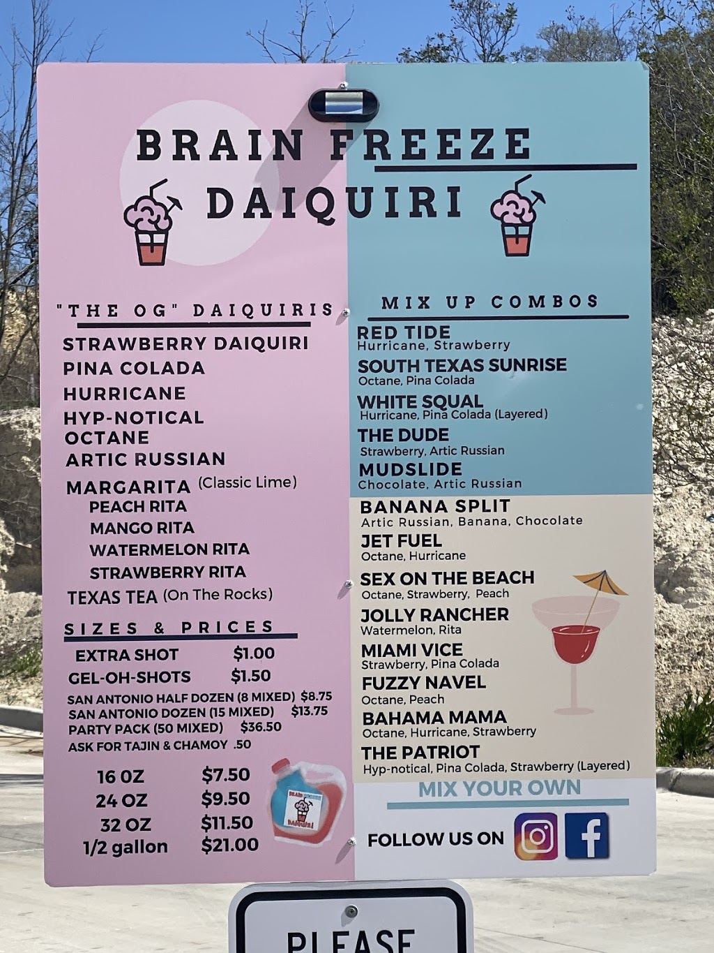 Brain Freeze Daiquiri on Potranco | 13762 Potranco Rd Suite 110, San Antonio, TX 78245, USA | Phone: (210) 779-1706