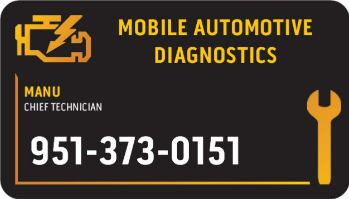 Manu Mobile Automotive Diagnostics | 10273 Mull Ave, Riverside, CA 92503, USA | Phone: (951) 373-0151