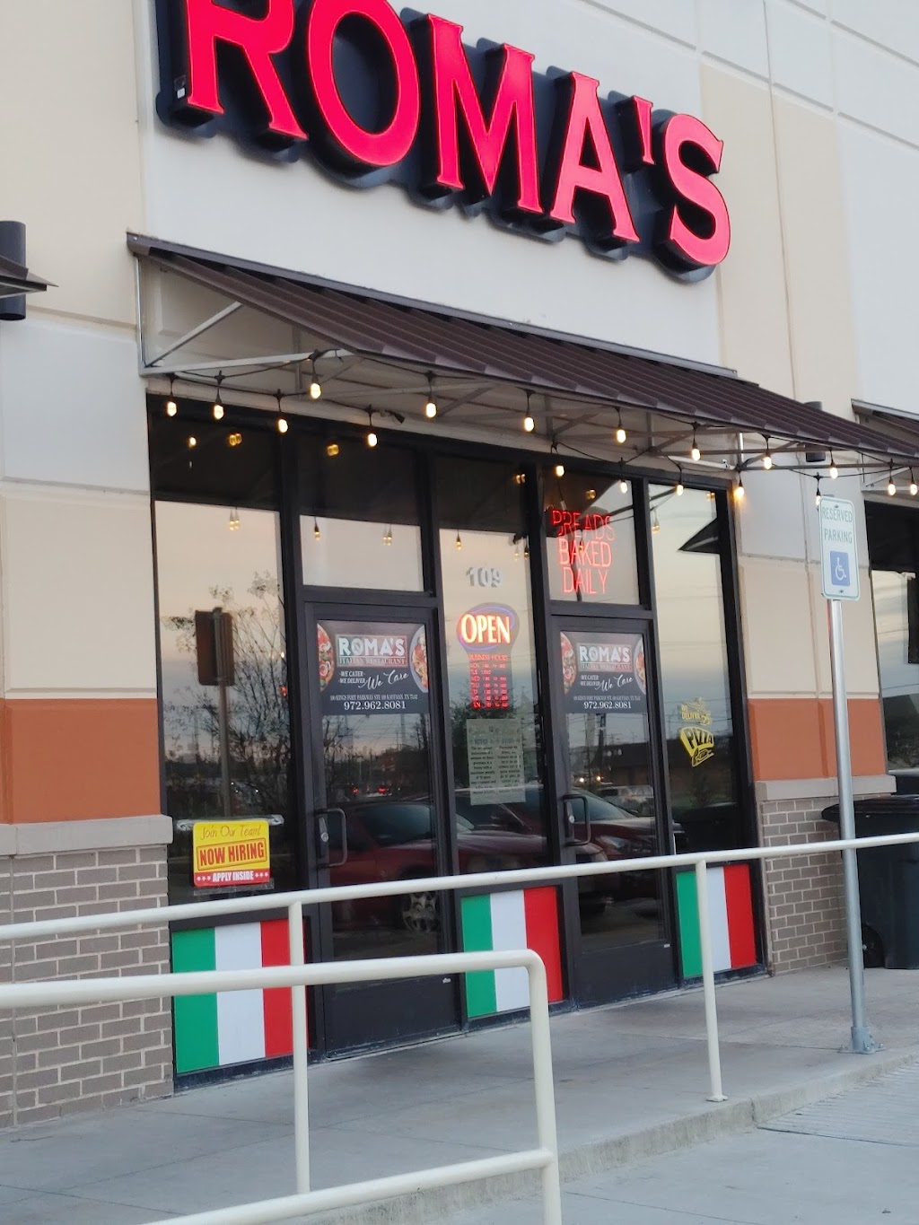 Romas Italian Restaurant | 100 Kings Fort Pkwy #109, Kaufman, TX 75142, USA | Phone: (972) 962-8081