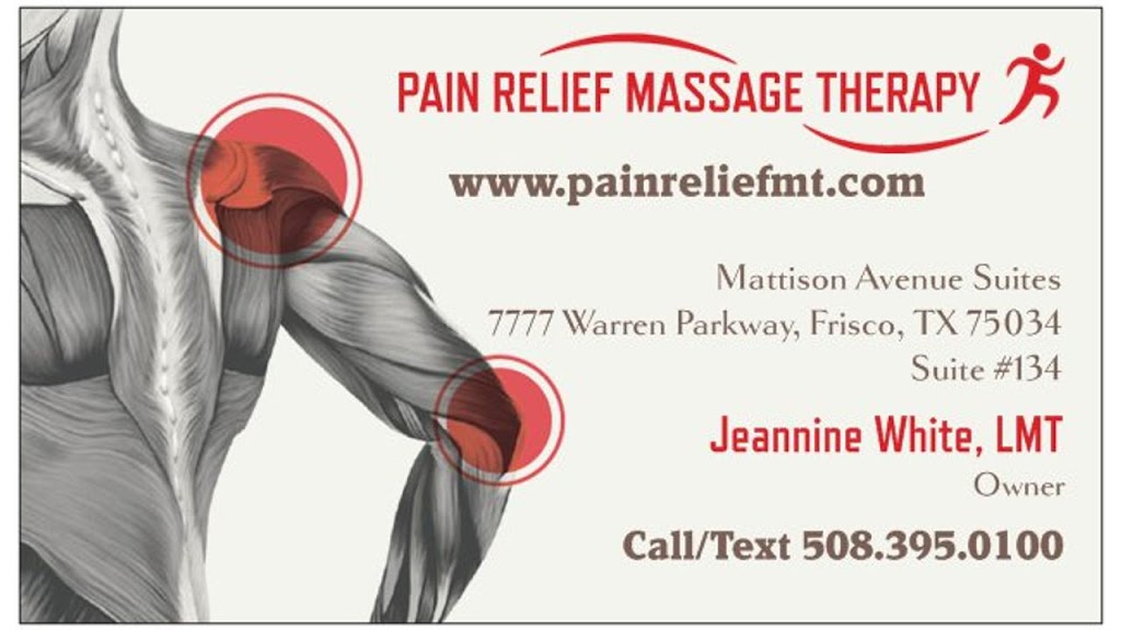 Pain Relief Massage Therapy | 7777 Warren Pkwy, Frisco, TX 75034, USA | Phone: (508) 395-0100