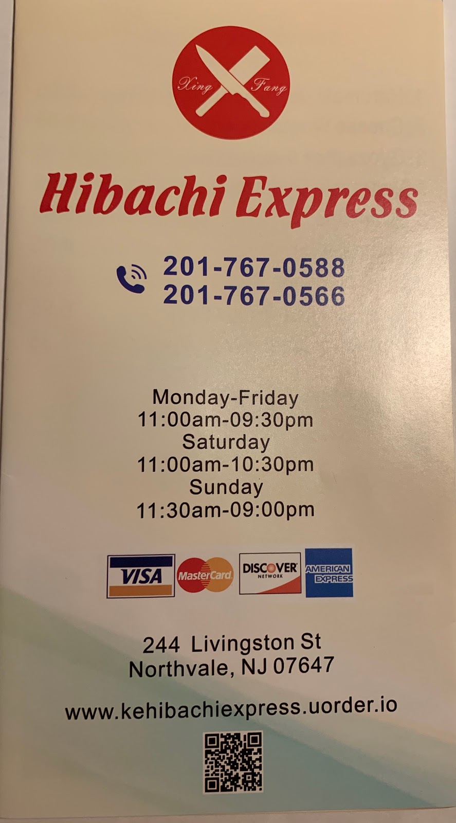 Hibachi express | 244 Livingston St, Northvale, NJ 07647, USA | Phone: (201) 767-0588