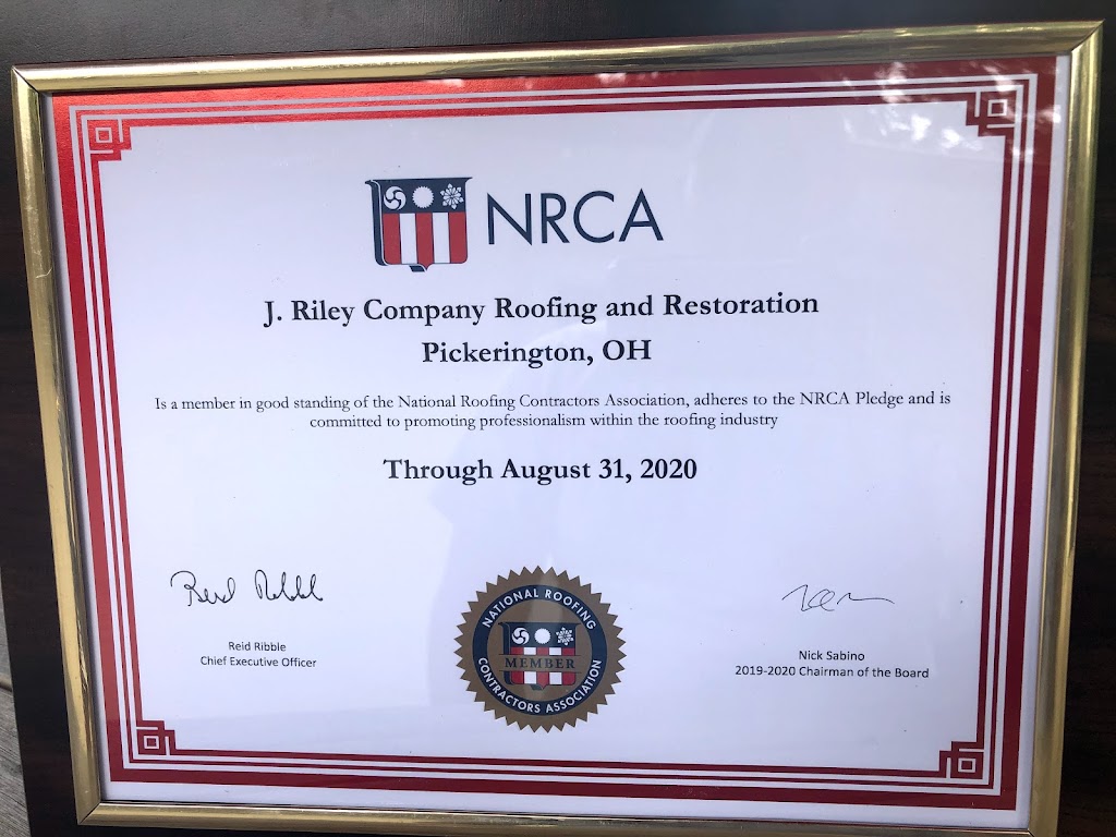 J. Riley Company Roofing and Restoration | Back Lower Level, 8565 Refugee Rd, Pickerington, OH 43147, USA | Phone: (330) 418-0145