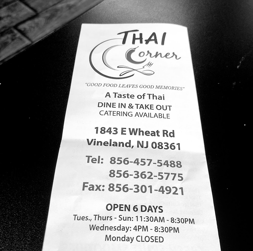 Thai Corner | 1843 E Wheat Rd, Vineland, NJ 08361, USA | Phone: (856) 457-5488