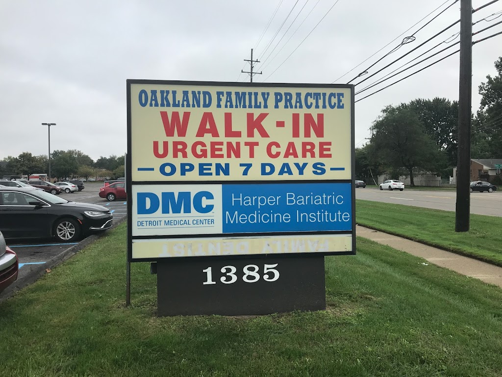 Oakland Family Practice & Urgent Care | 1385 E 12 Mile Rd #100, Madison Heights, MI 48071, USA | Phone: (248) 399-6090