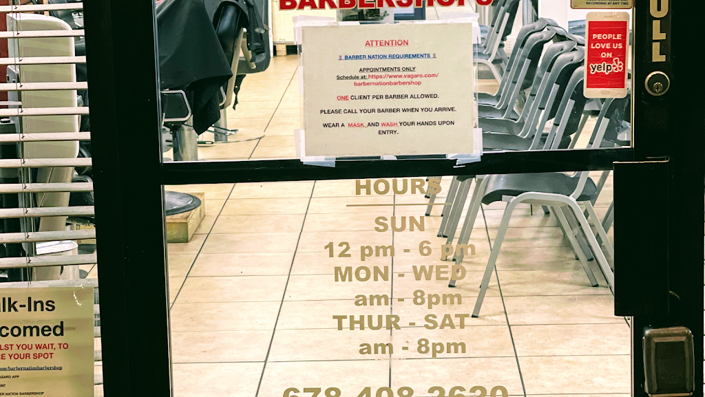 BarberNation Barbershop | 3595 Canton Rd #322, Marietta, GA 30066, USA | Phone: (678) 408-2620