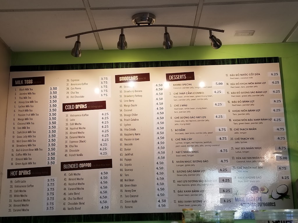 Bambu Dessert & Drinks | 89 S Park Victoria Dr, Milpitas, CA 95035, USA | Phone: (408) 945-8989