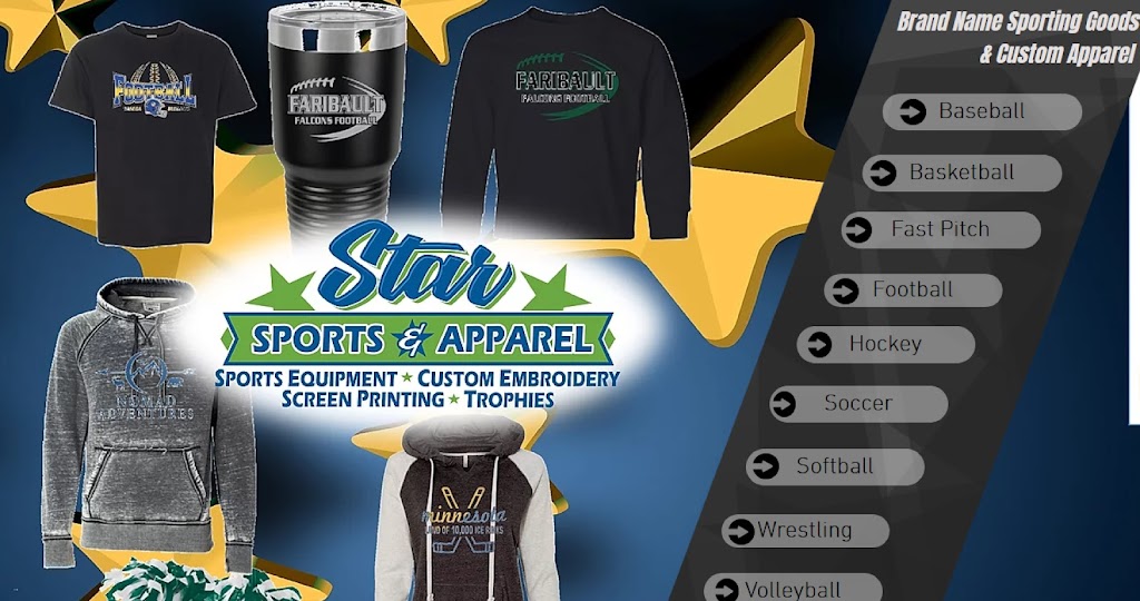 Star Sports and Apparel | 1101 Division St W, Faribault, MN 55021, USA | Phone: (507) 332-9809