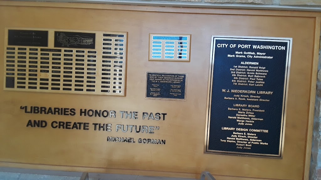 W.J. Niederkorn Library | 316 W Grand Ave, Port Washington, WI 53074, USA | Phone: (262) 284-5031