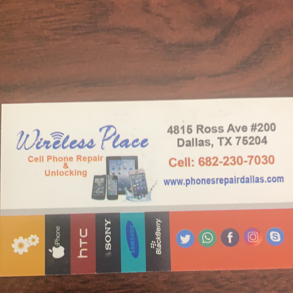 Wireless Place || Phone Repair Dallas | 4815 Ross Ave #200, Dallas, TX 75204, USA | Phone: (682) 230-7030