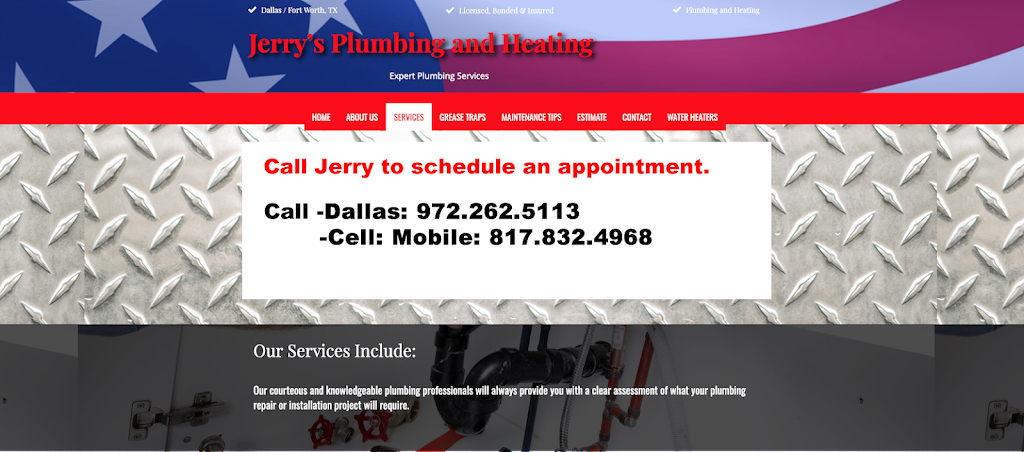 Jerrys Plumbing Heating & Welding | 440 Whitney St, Cedar Hill, TX 75104, USA | Phone: (972) 262-5113