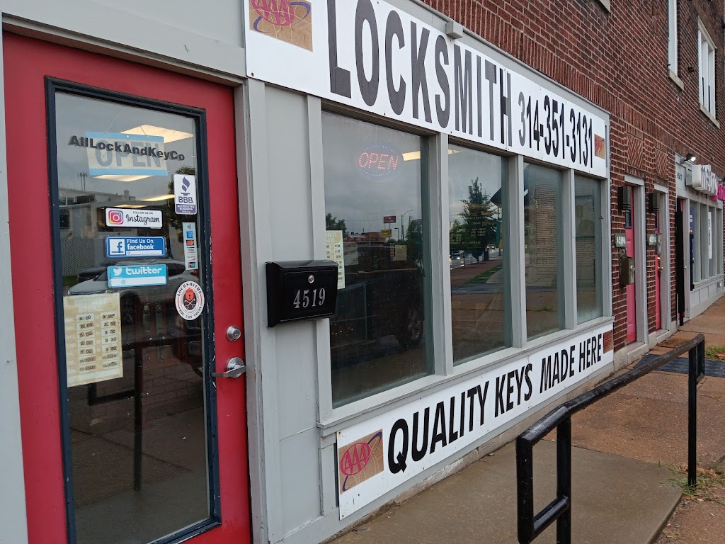 A-All Lock & Key Co. Inc. | 4519 S Kingshighway Blvd, St. Louis, MO 63109, USA | Phone: (314) 351-3131