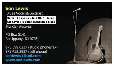 Guitar Lessons with Son Lewis | 175 Bridgeton Dr, Parsippany-Troy Hills, NJ 07054, USA | Phone: (973) 452-2937