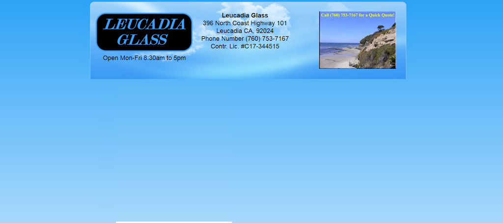 Leucadia Glass | 396 N Coast Hwy 101, Encinitas, CA 92024, USA | Phone: (760) 753-7167