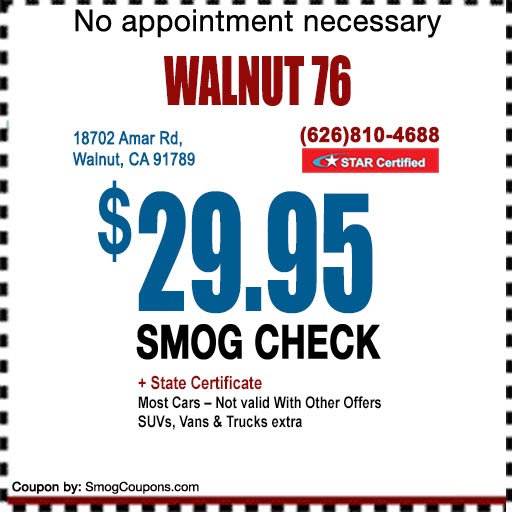 Walnut 76 Smog Check | 18702 Amar Rd, Walnut, CA 91789, USA | Phone: (626) 810-4688