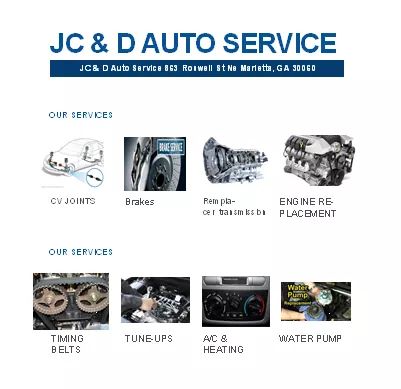 JC & D Auto Service, Inc. | 863 Roswell St NE, Marietta, GA 30060, USA | Phone: (770) 688-6047