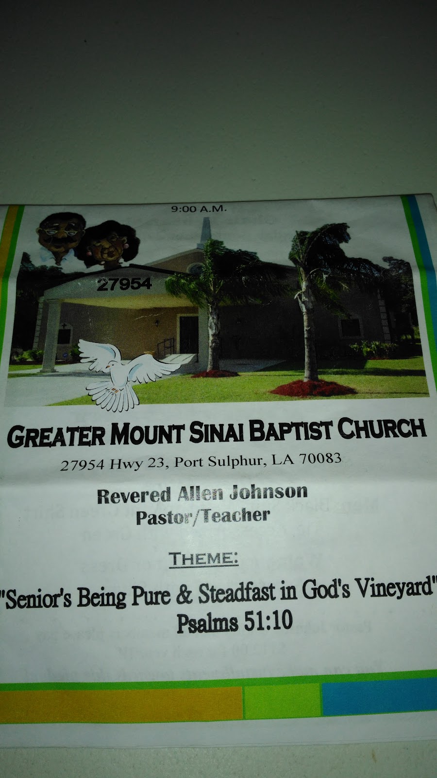 Greater Mt. Sinai Baptist Church | 27954 LA-23, Port Sulphur, LA 70083, USA | Phone: (504) 451-9533