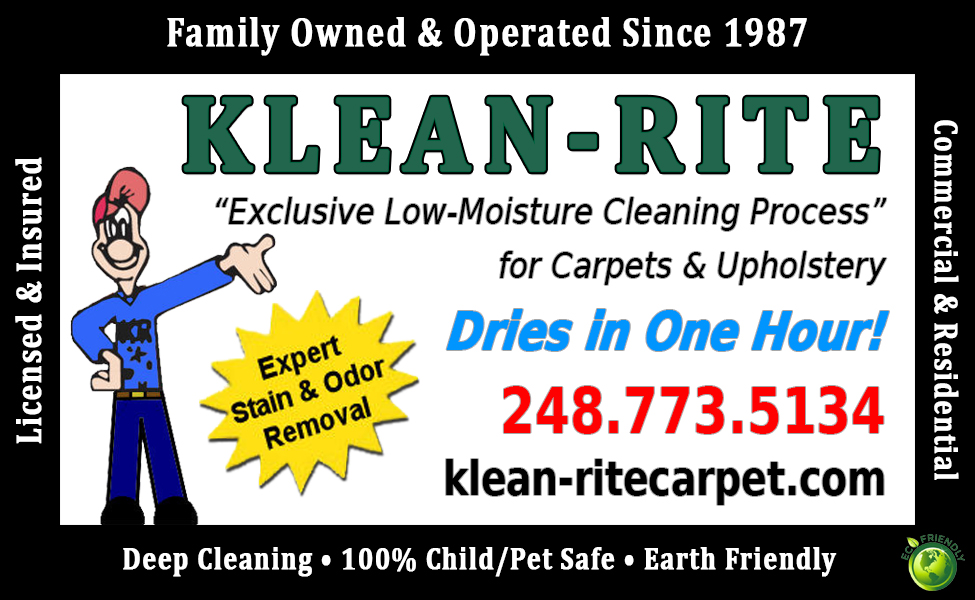 Klean-Rite Carpet and Upholstery Cleaning | 746 Doheny Dr, Northville, MI 48167, USA | Phone: (248) 773-5134