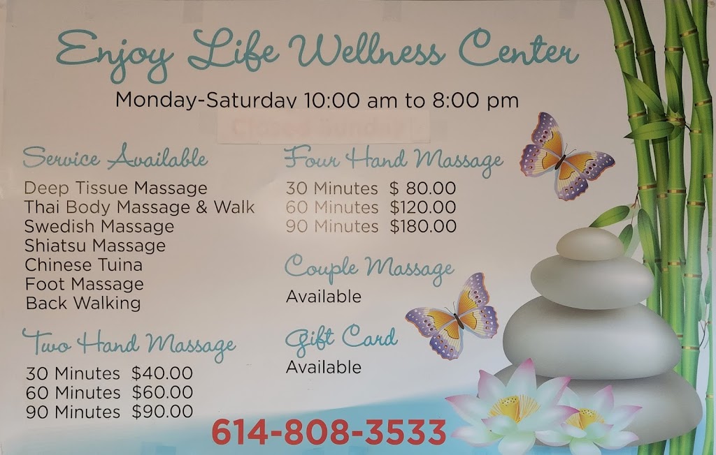 Enjoy Life Wellness Center | 2151 E Dublin Granville Rd Unit H, Columbus, OH 43229, USA | Phone: (614) 808-3533