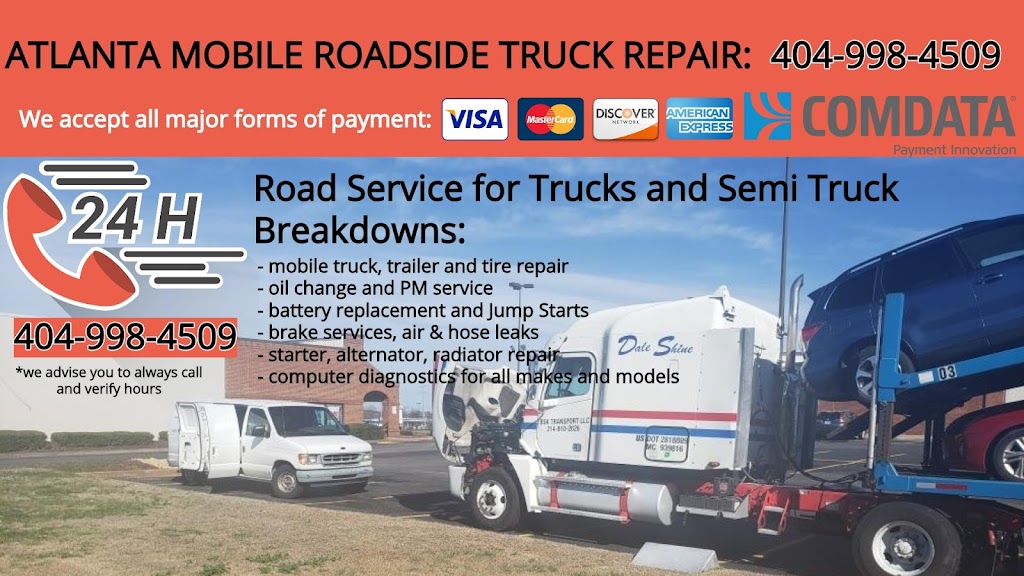 Atlanta Mobile Roadside Truck Repair | 5652 River Side Walk, Sugar Hill, GA 30518, USA | Phone: (404) 998-4509