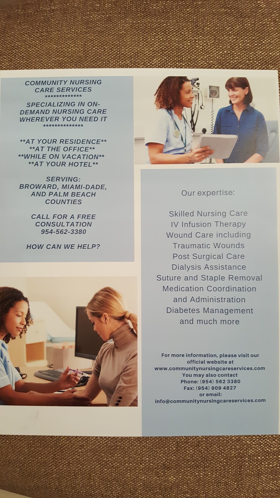 Community Nursing Care Services, LLC | E Coco Plum Cir Unit 8, Plantation, FL 33324 | Phone: (954) 562-3380