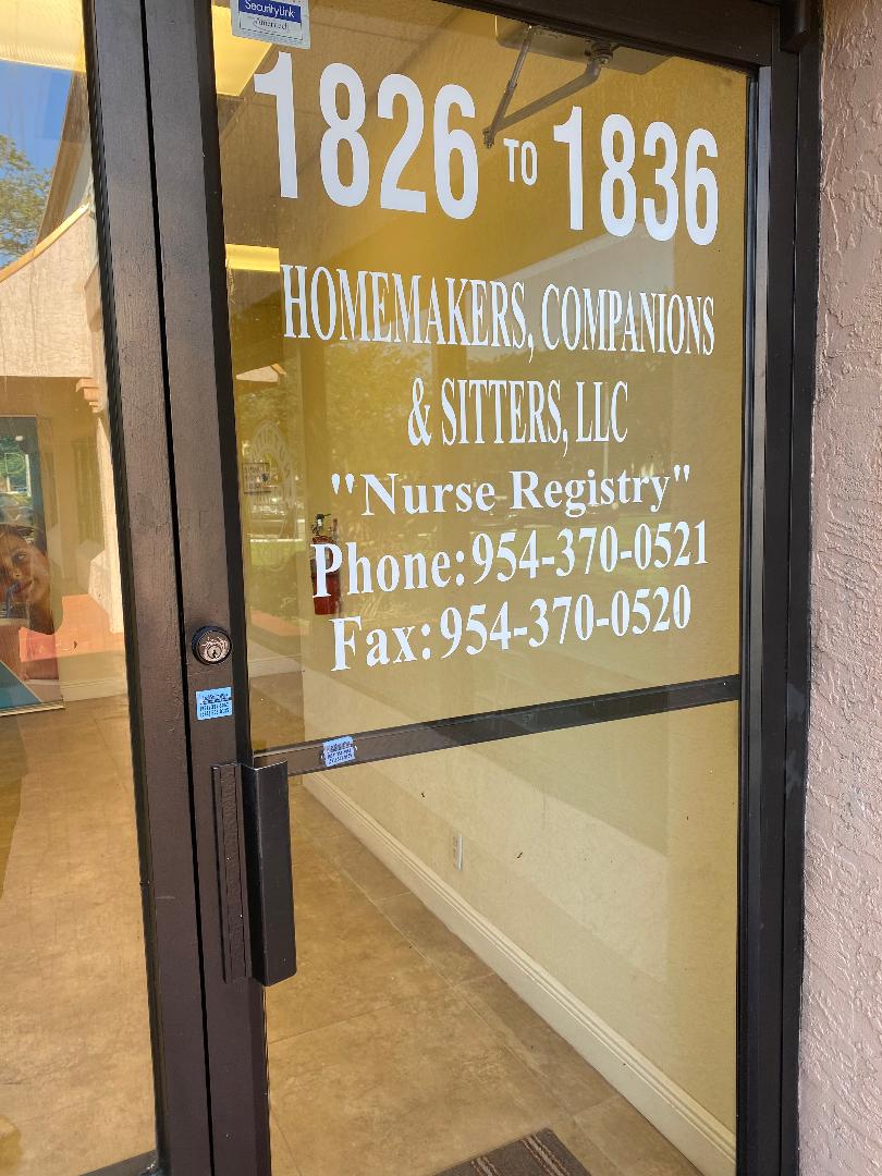 Homemakers, Companions & Sitters, L.L.C. | 1834 N Pine Island Rd, Plantation, FL 33322, USA | Phone: (954) 370-0521