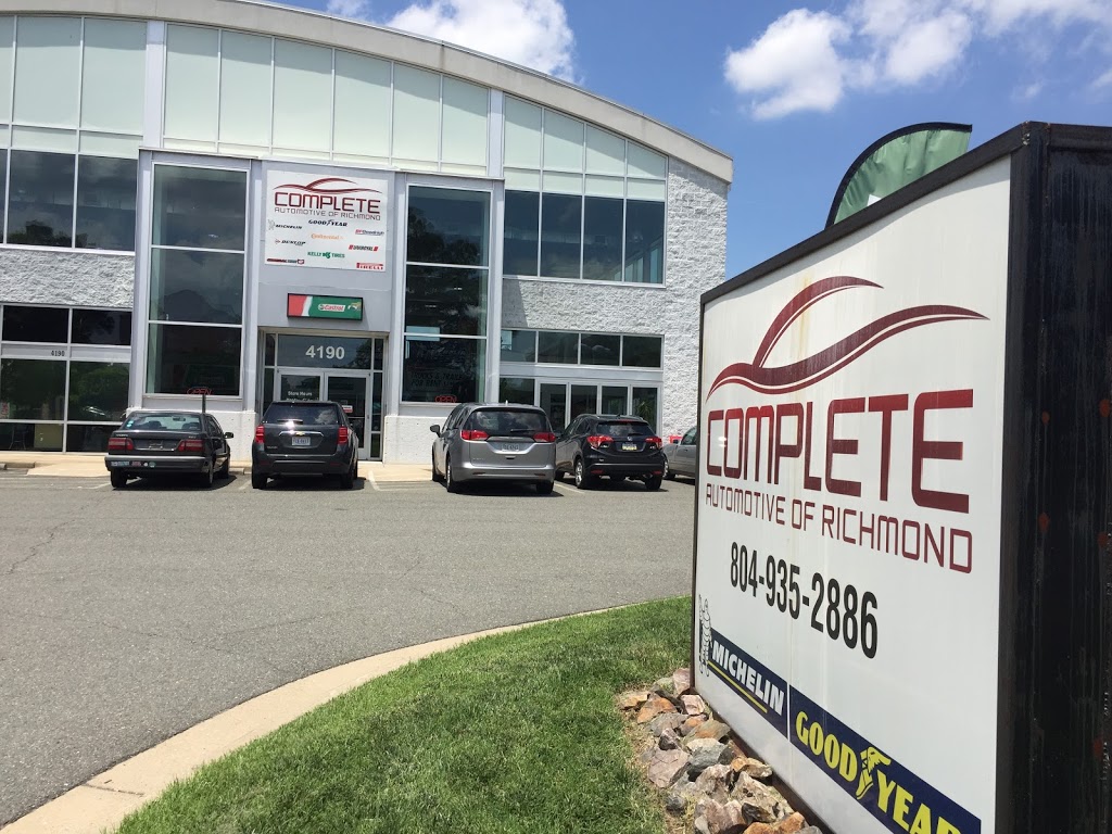 Complete Automotive of Richmond | 4190 Dominion Blvd, Glen Allen, VA 23060, USA | Phone: (804) 935-2886