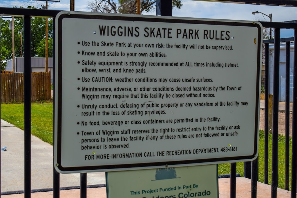 Wiggins skate park | 506 Central Ave, Wiggins, CO 80654, USA | Phone: (970) 483-6161