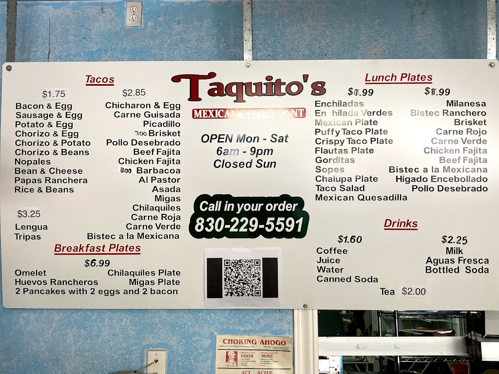 Taquitos Mexican Restaurant | 1 FM 3351 S, # 145, Boerne, TX 78006, USA | Phone: (830) 229-5591